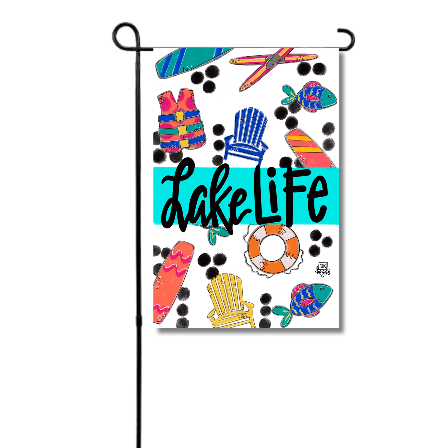 Lake Life Vinyl Garden Flag