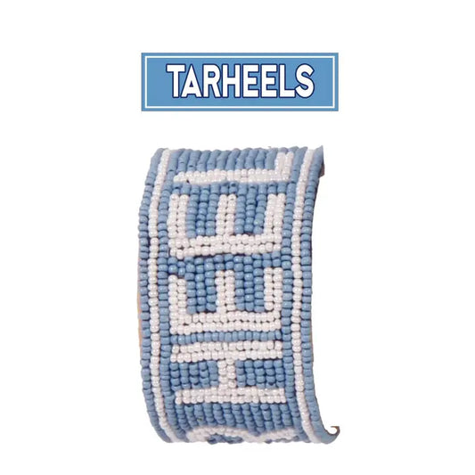 North Carolina Unc Tarheels Beaded Cuff