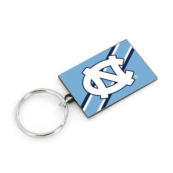 NCAA North Carolina Tar Heels Striped Keychain