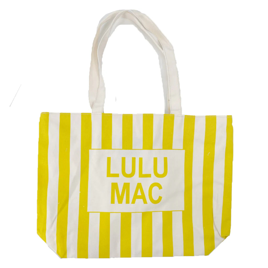 LULU MAC Stripe Canvas Tote Bag