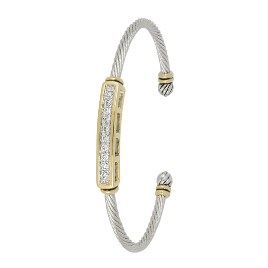 Pave Single Wire Cuff