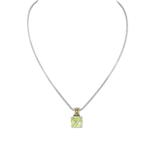 Peridot Cushion 16 in Chain