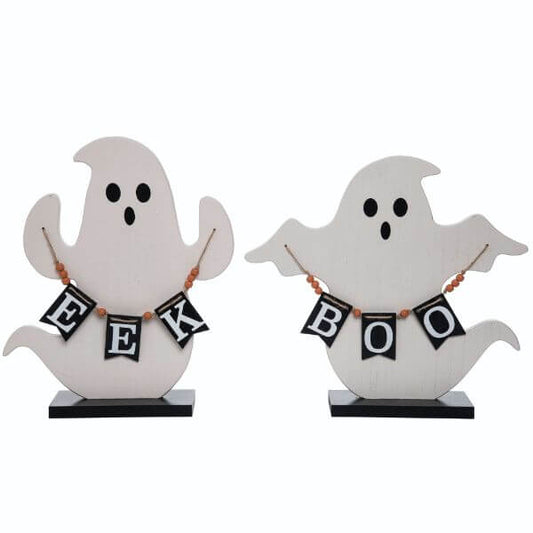 Wooden Ghost With Banner