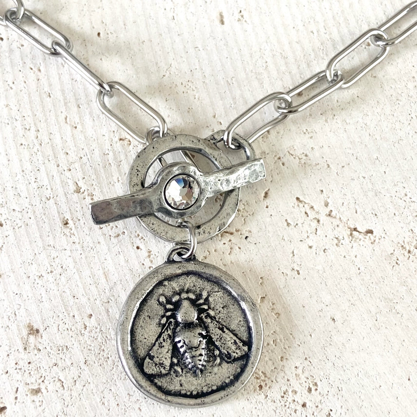 Bee Coin 18" Necklace