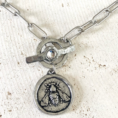 Bee Coin 18" Necklace