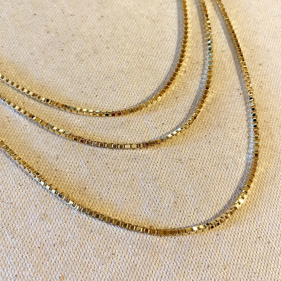 Gold Filled 2.0mm Box Chain Necklace