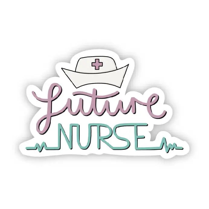 Nurse Retro Cap Vinyl Sticker