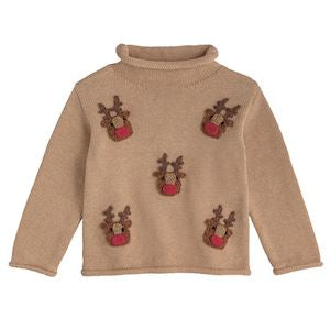Toddler Reindeer Rollneck Sweater