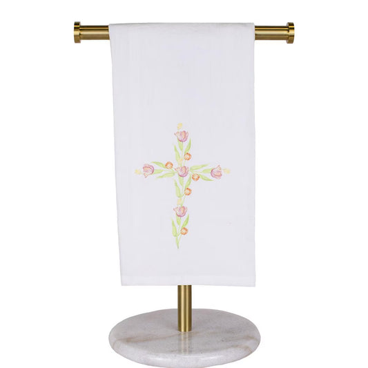 Tulip Cross Flour Sack Hand Towel