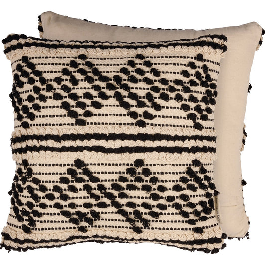 Black Diamond Stitch Pillow