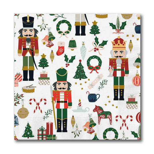 Christmas Cocktail Napkin - Traditional Nutcracker