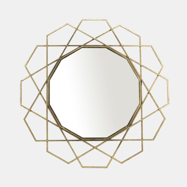 Gold Geomaetric Mirror