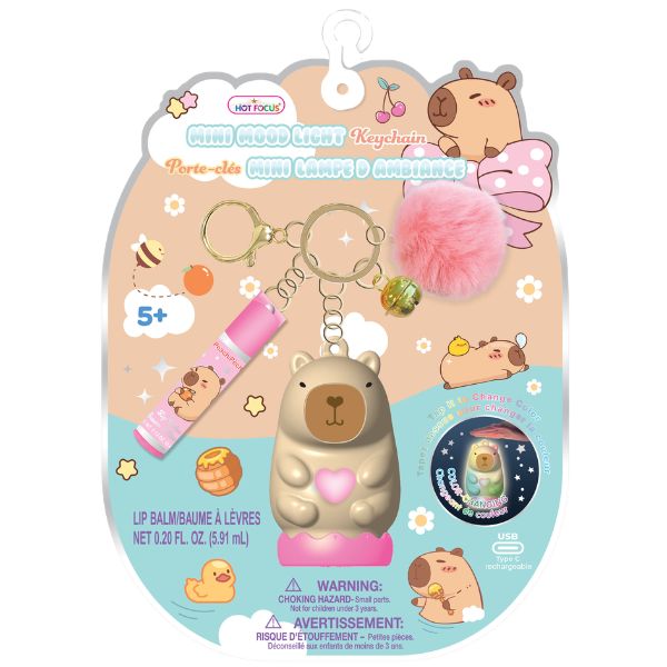 Mini Mood Light Keychain - Capybara
