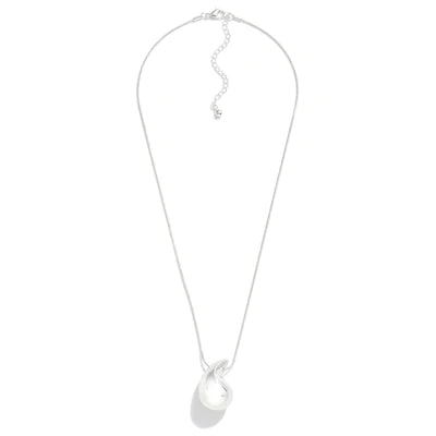 Rope Chain Necklace with Teardrop Pendant