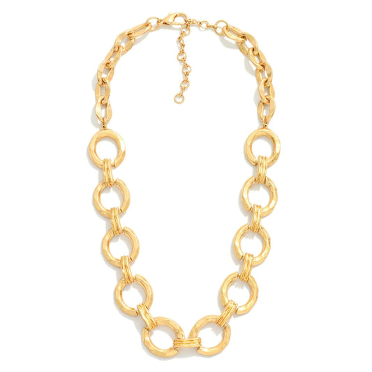 Chunky Circle Chain Link Necklace