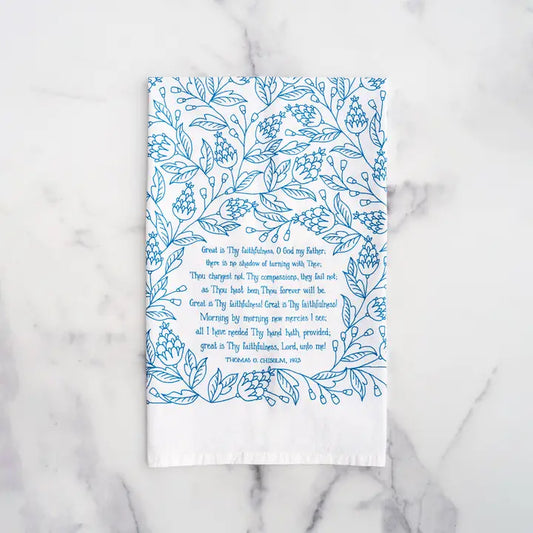 Great Is Thy Faithfulness Hymn Tea Towel