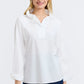 Tammy No Iron Stretch Long Sleeve Popover Shirt