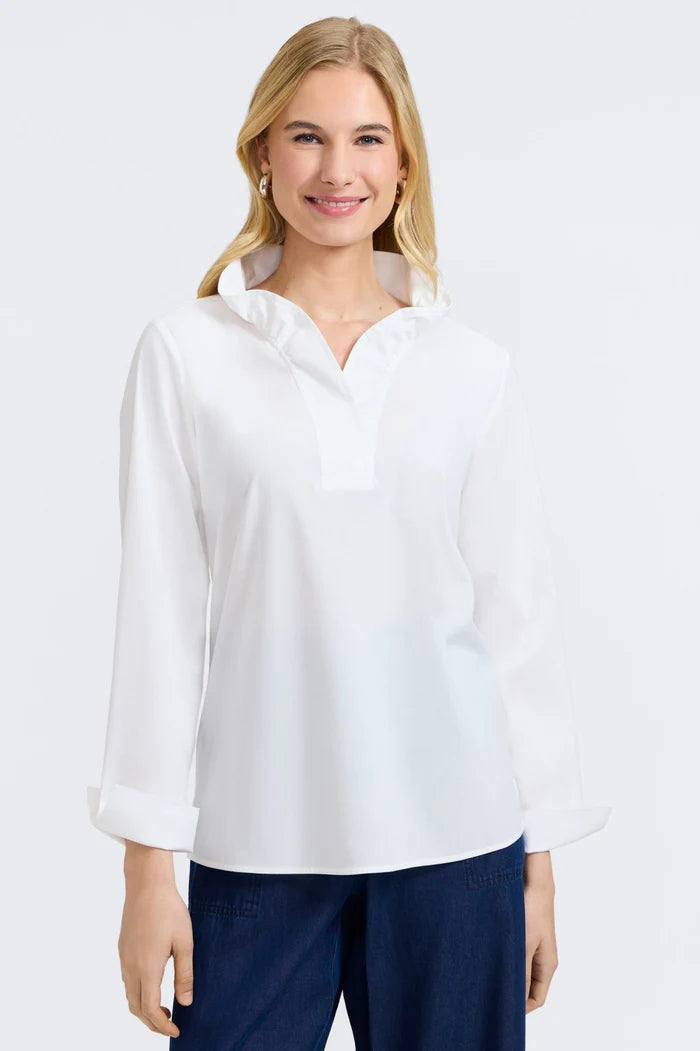 Tammy No Iron Stretch Long Sleeve Popover Shirt