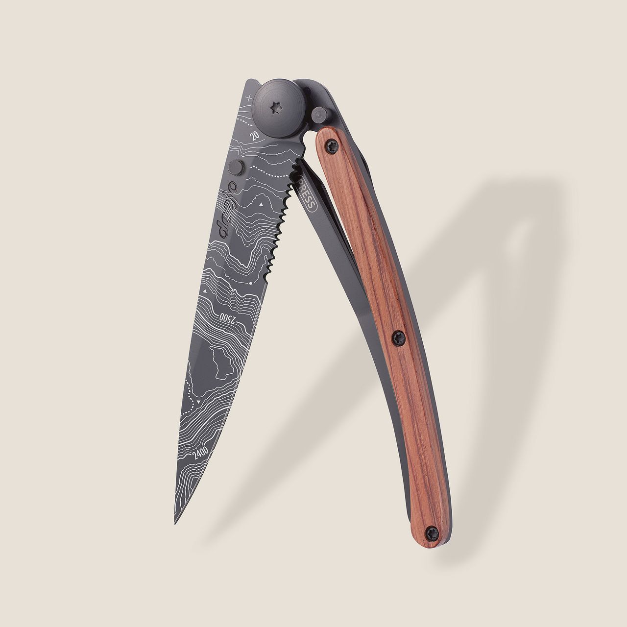 Pocket Knife- Coral Wood