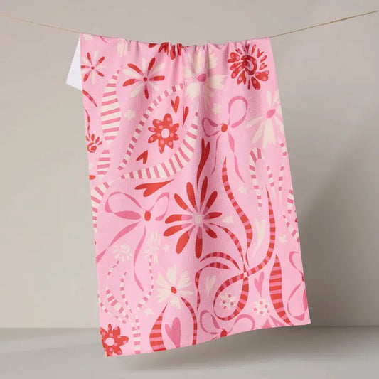 Valentine's Printed Tea Towel