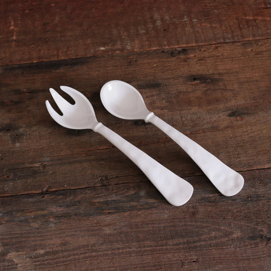 VIDA Havana Large White Salad Servers