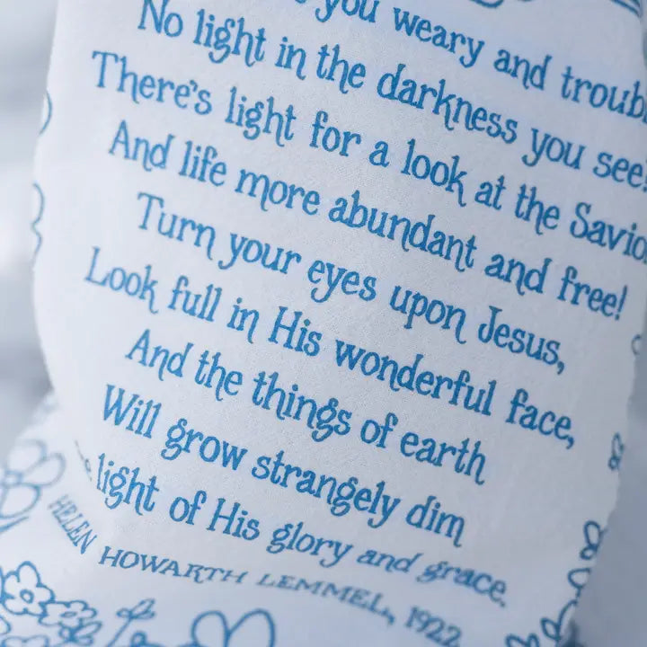 Turn Your Eyes Upon Jesus Hymn Tea Towel