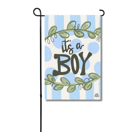 It's a Boy Vinyl Garden Flag