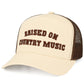 RAISED ON COUNTRY MUSIC Letter on Two Tone Trucker Hat