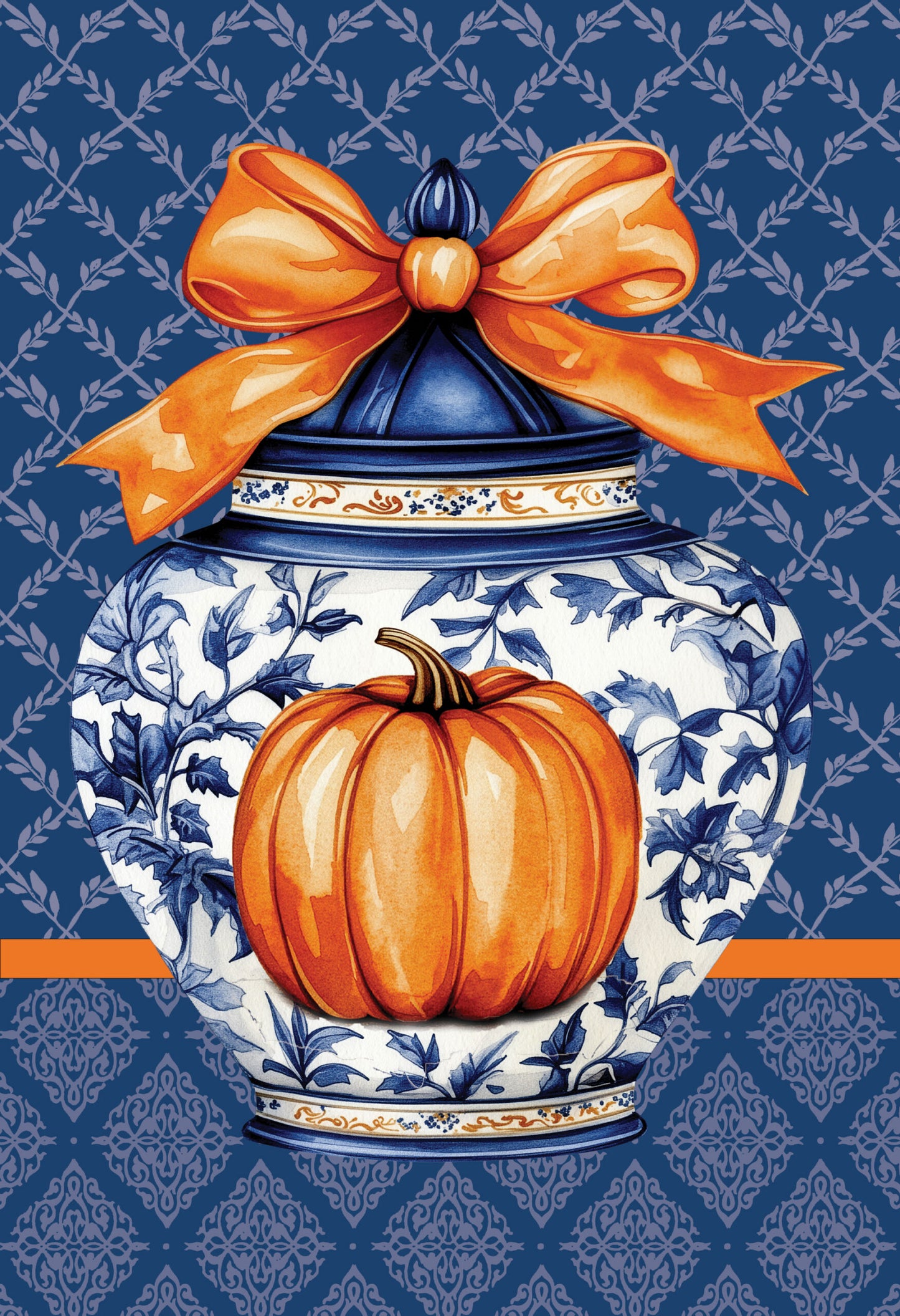 Vinyl Garden Flag- Pumpkin Ginger Jar