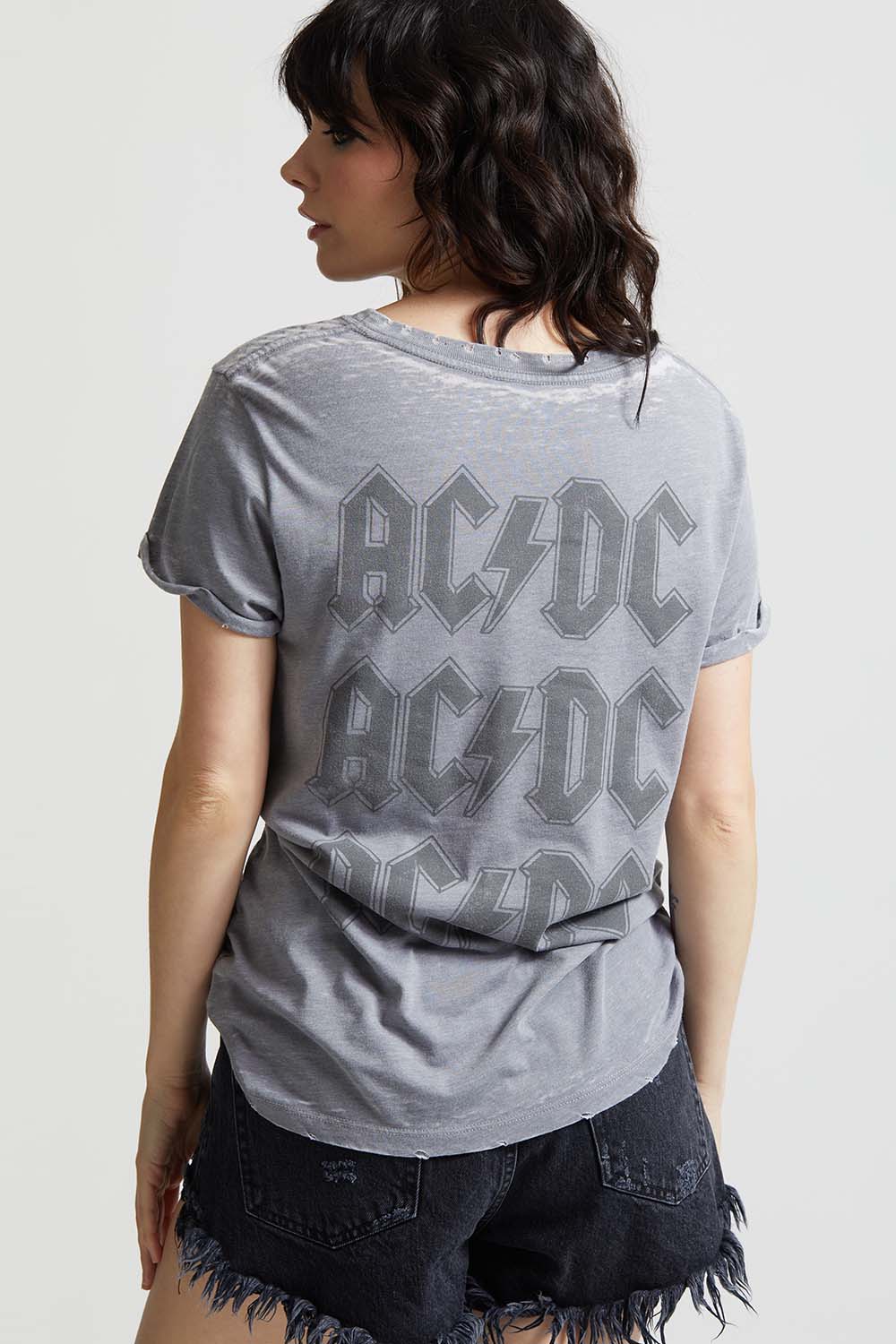 AC/DC Bolt Distressed Tee