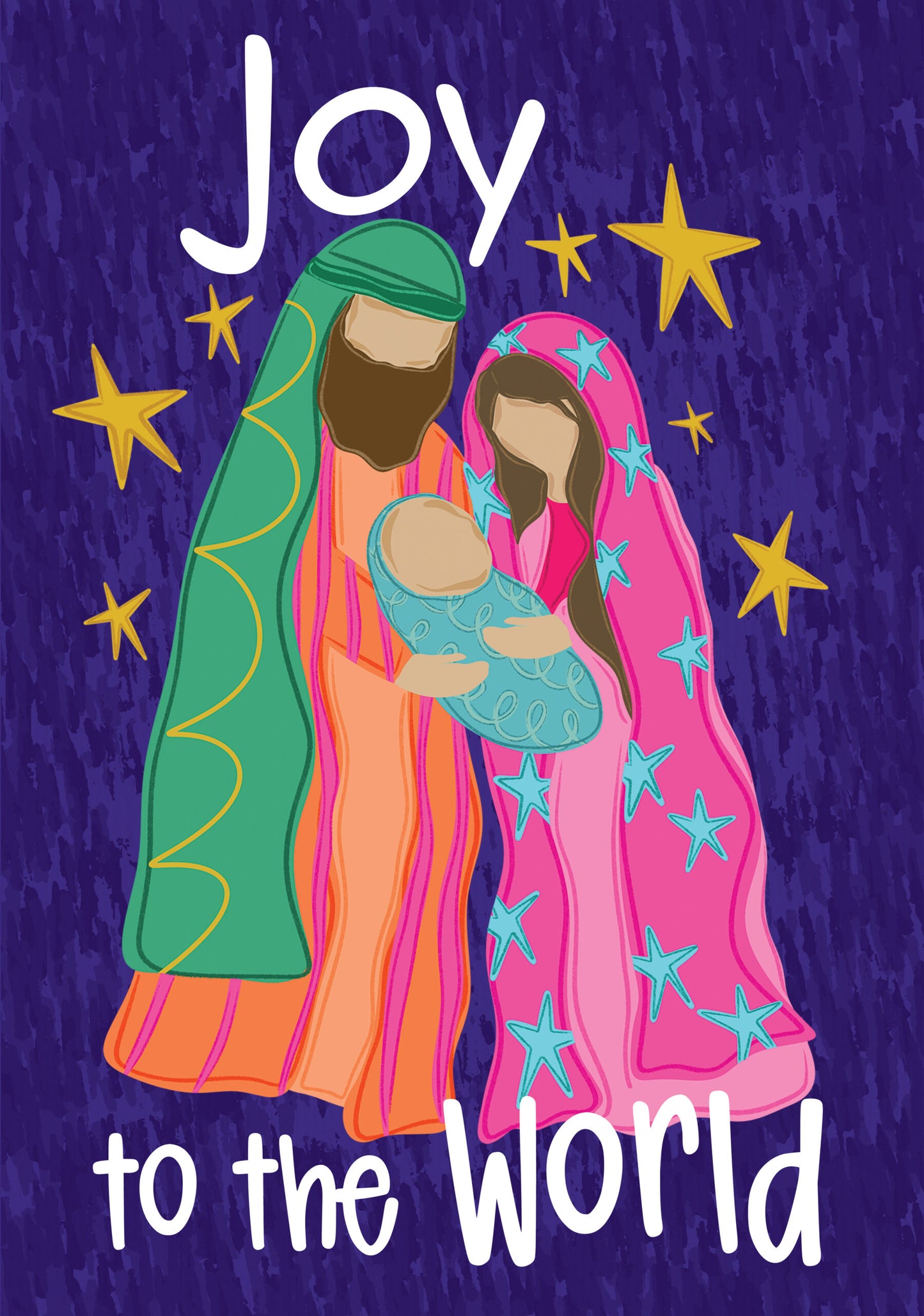Vinyl Garden Flag- Colorful Nativity
