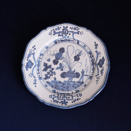 VIDA Faenza 11" White and Blue Dinner Plate - Set of 4