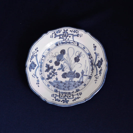 VIDA Faenza 11" White and Blue Salad Plate - Set of 4