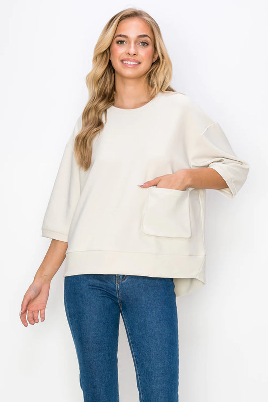 Karen Knit Crepe Top