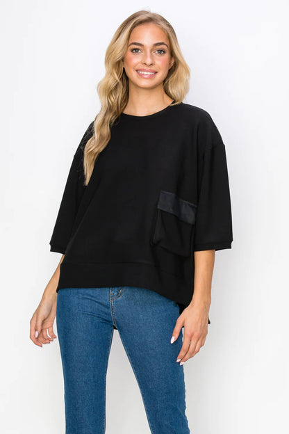 Karen Knit Crepe Top