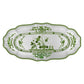 VIDA Faenza 11" White and Green Oval Tray