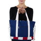 Stars and Stripes USA Flag Canvas Tote Bag