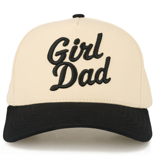 GIRL DAD Letter Embroidered on Two Tone Trucker Hat