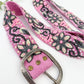 Pink Magnolia Wide Embroidered Belt