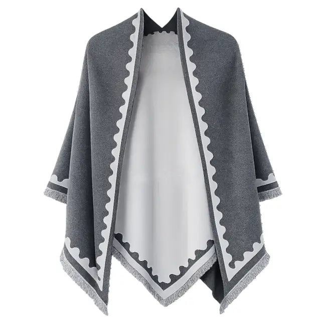 Scalloped Edge Elegance Triangle Wrap