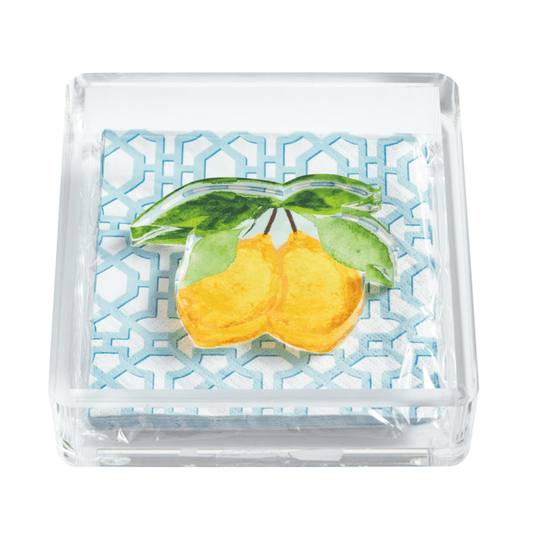 Lemon Napkin Holder And Weight Set