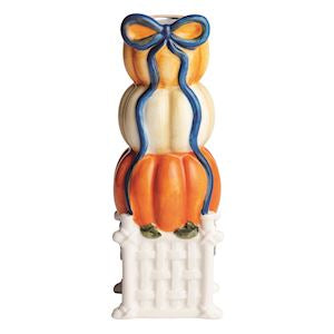 Large Pumpkin Topiary Taper Holder
