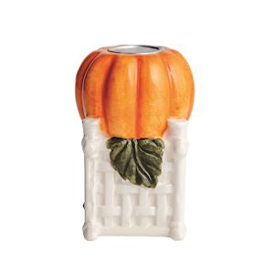 Small Pumpkin Topiary Taper Holder