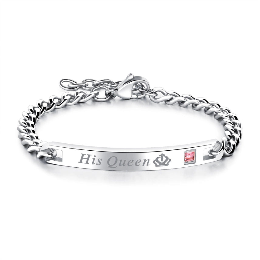 "His Queen" Stainless Steel Bracelet