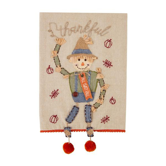Scarecrow Dangle Leg Tea Towel