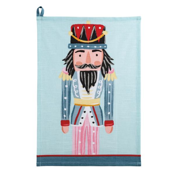 Christmas Blue Nutcracker Tea Towel