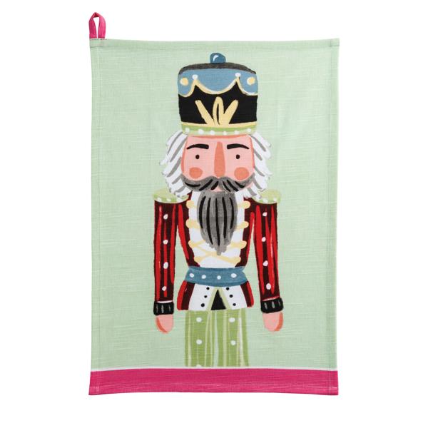 Christmas Green Nutcracker Tea Towel