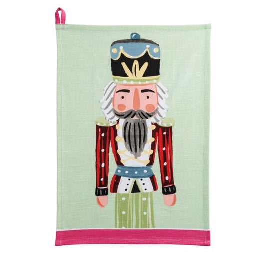 Christmas Green Nutcracker Tea Towel