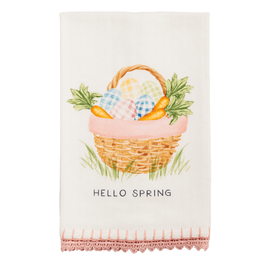 Hello Spring Printed Towel