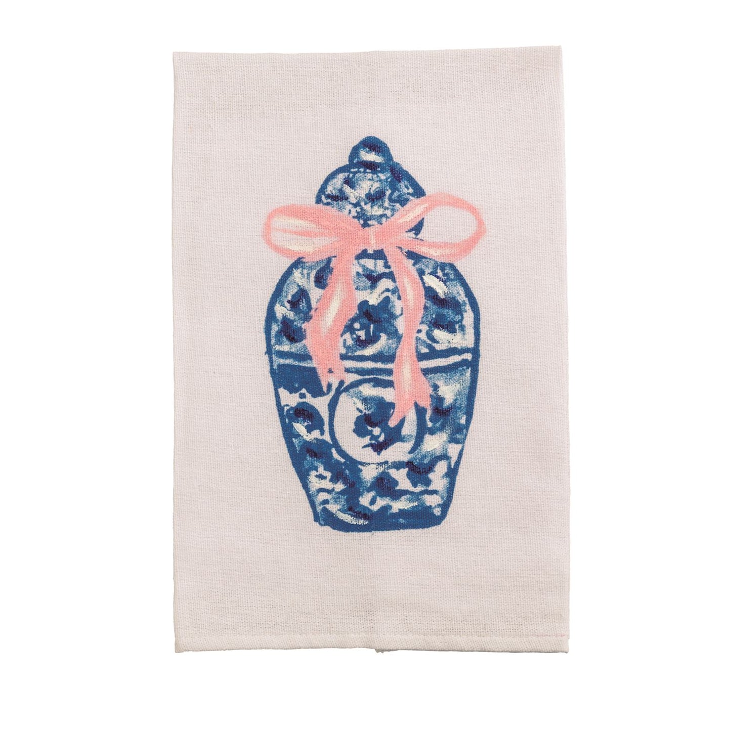 Painted Ginger Jar Tea Towel